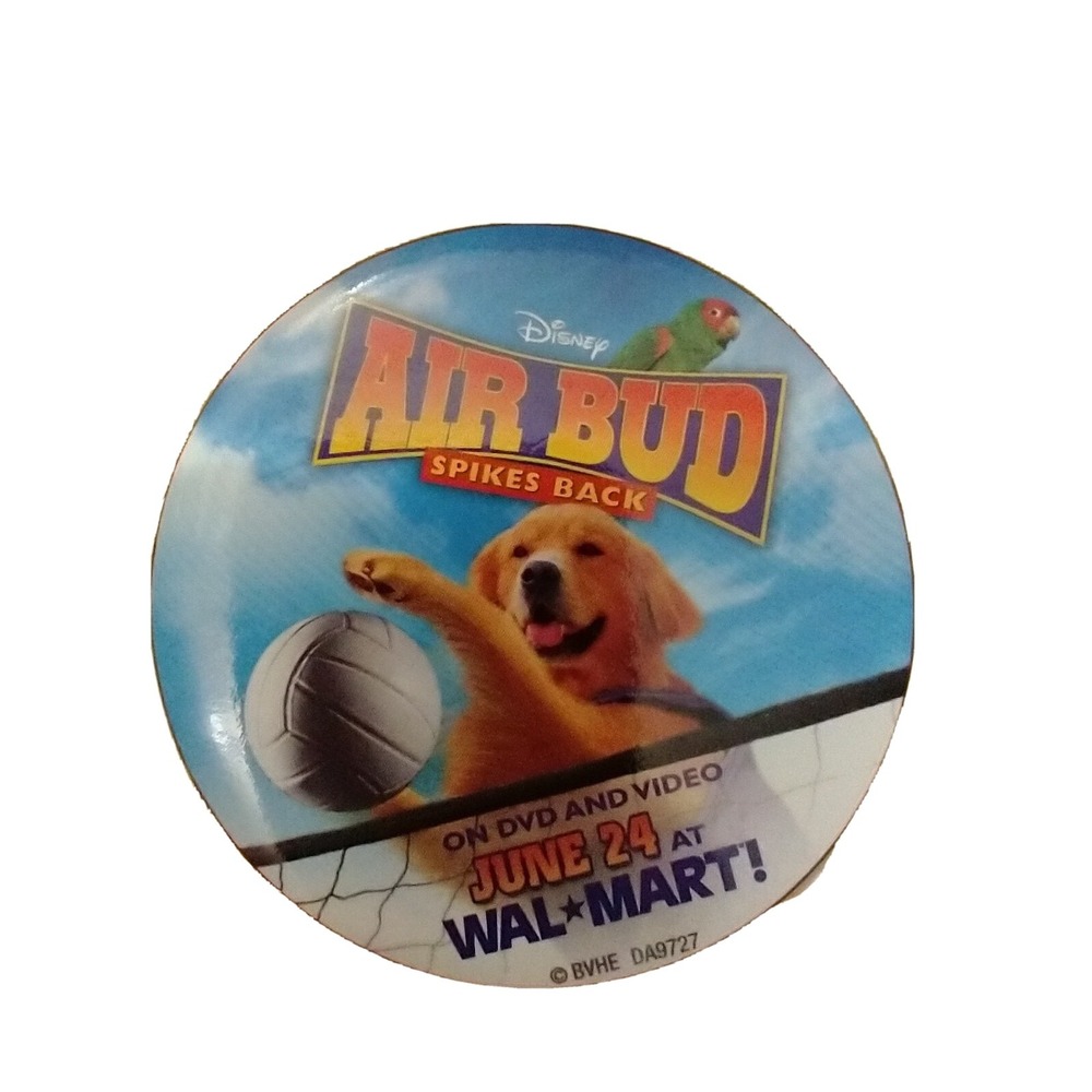 Walt Disney Air Bud Spikes Back Dvd Promo Movie Badge Button Pin Pinback